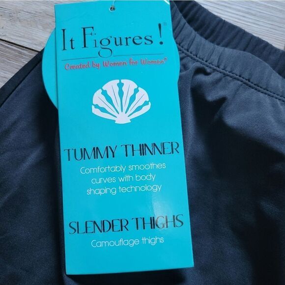 Nwt It Figures skirt bathing suit bottom 22w black - Picture 3 of 11